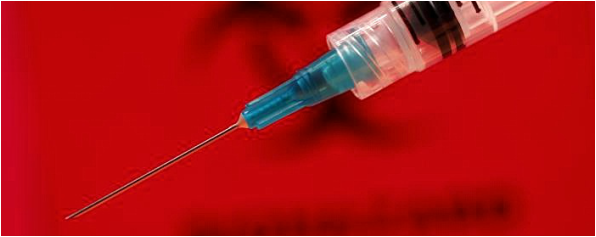 Small needle used to put tuberculin antigen under the skin for the tuberculin skin test. 